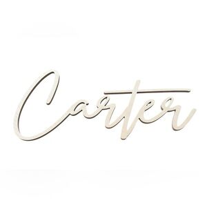 Personalized Carter Wooden Script Sign